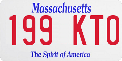 MA license plate 199KT0