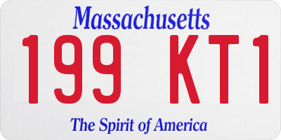 MA license plate 199KT1