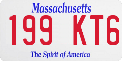 MA license plate 199KT6