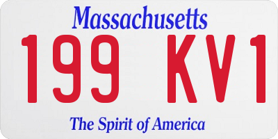 MA license plate 199KV1