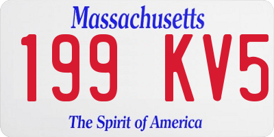 MA license plate 199KV5