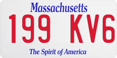MA license plate 199KV6