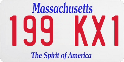 MA license plate 199KX1