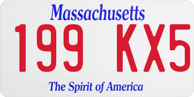 MA license plate 199KX5