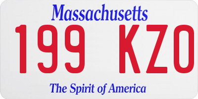 MA license plate 199KZ0