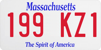 MA license plate 199KZ1