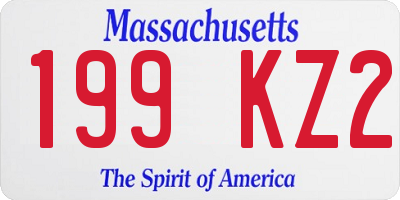MA license plate 199KZ2