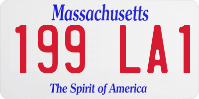 MA license plate 199LA1