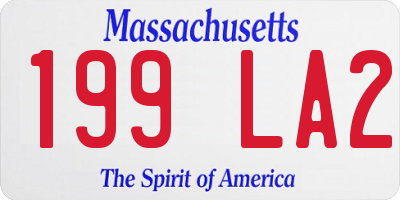 MA license plate 199LA2