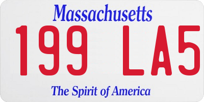 MA license plate 199LA5