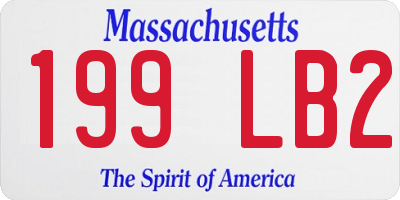 MA license plate 199LB2