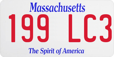 MA license plate 199LC3