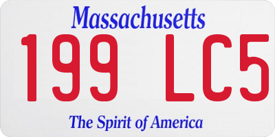 MA license plate 199LC5