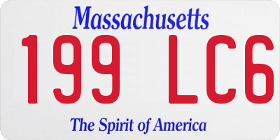 MA license plate 199LC6