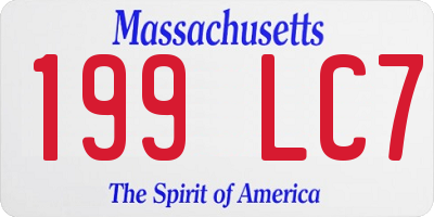 MA license plate 199LC7