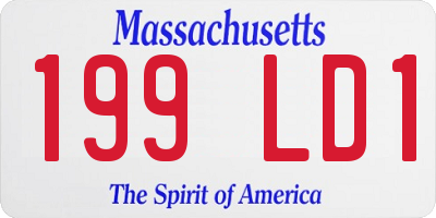 MA license plate 199LD1