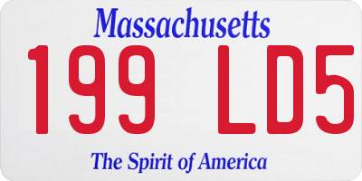 MA license plate 199LD5
