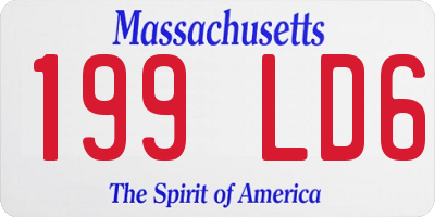 MA license plate 199LD6
