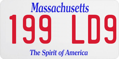 MA license plate 199LD9