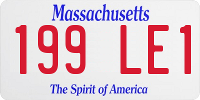 MA license plate 199LE1