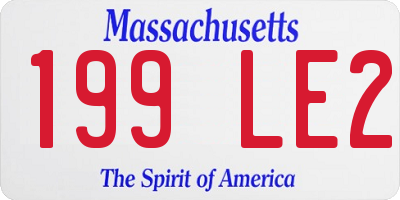 MA license plate 199LE2