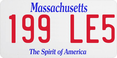 MA license plate 199LE5