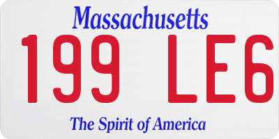 MA license plate 199LE6