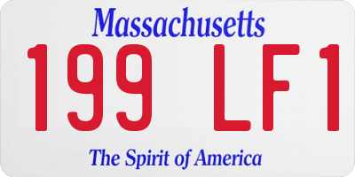 MA license plate 199LF1