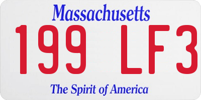 MA license plate 199LF3