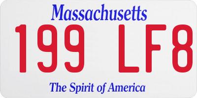 MA license plate 199LF8