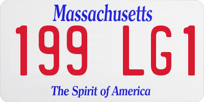 MA license plate 199LG1