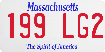 MA license plate 199LG2