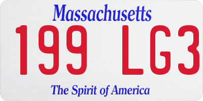 MA license plate 199LG3