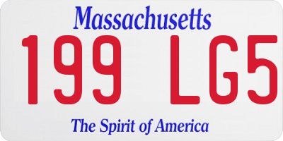MA license plate 199LG5