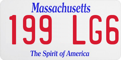 MA license plate 199LG6