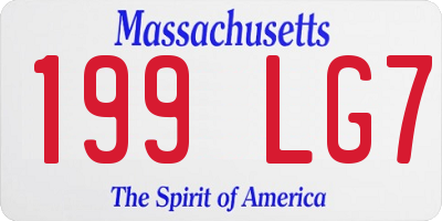 MA license plate 199LG7