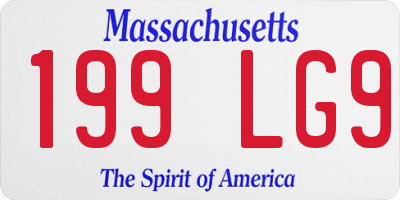 MA license plate 199LG9
