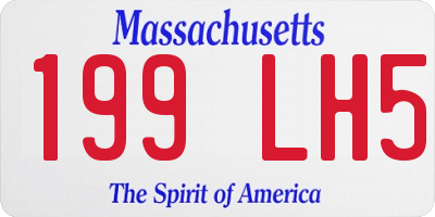 MA license plate 199LH5