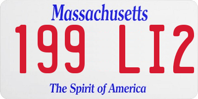 MA license plate 199LI2