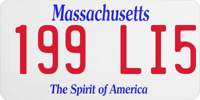 MA license plate 199LI5