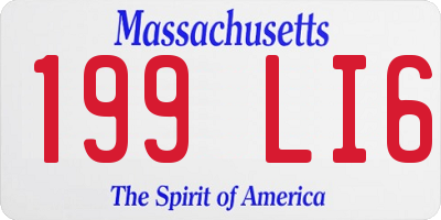 MA license plate 199LI6