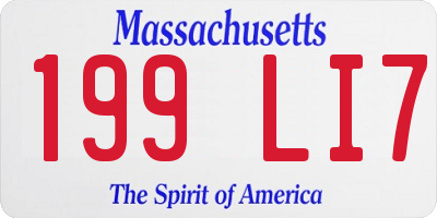 MA license plate 199LI7
