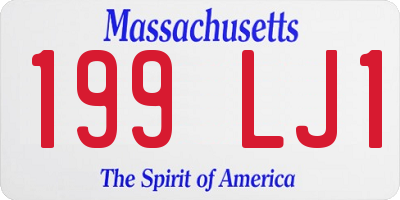 MA license plate 199LJ1