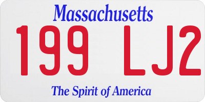 MA license plate 199LJ2