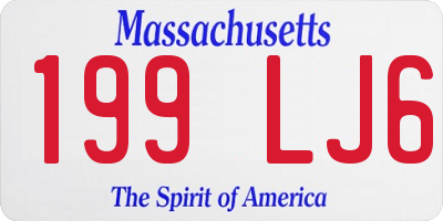 MA license plate 199LJ6