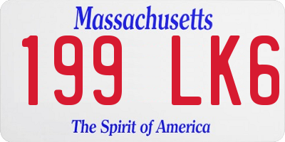 MA license plate 199LK6