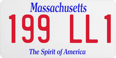 MA license plate 199LL1