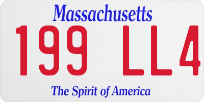 MA license plate 199LL4