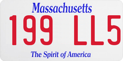 MA license plate 199LL5