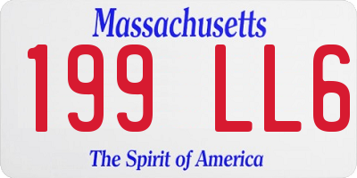 MA license plate 199LL6